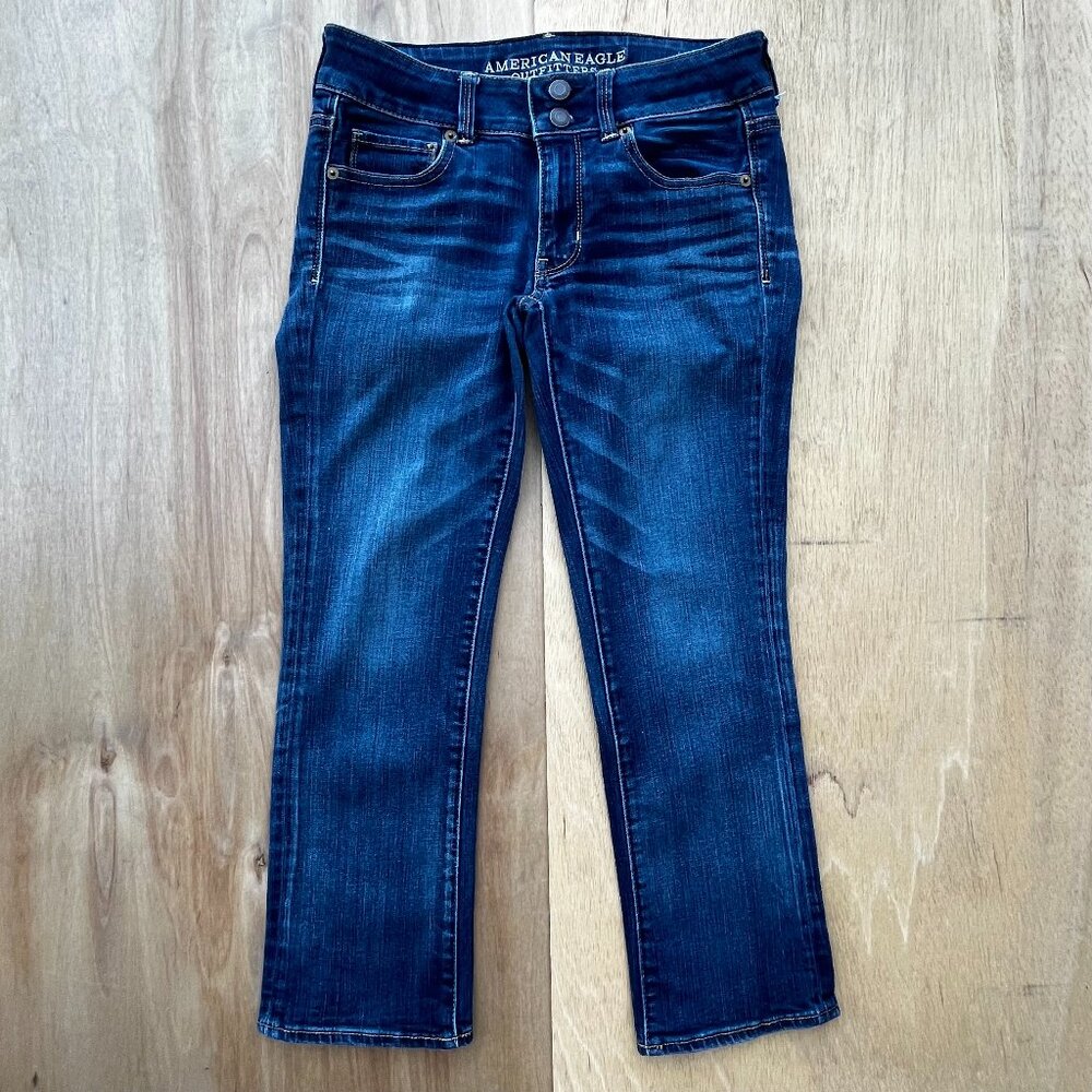 AMERICAN EAGLE OUTFITTERS SUPER STRETCH ARTIST CROP WOMEN’S JEANS sz 2